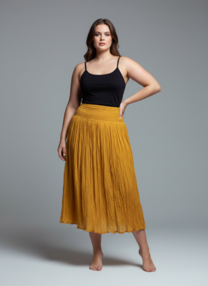 Golden Hour Crinkle Skirt- chamo clothing