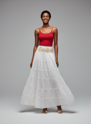 Ivory Stillness Skirt- chamo clothing