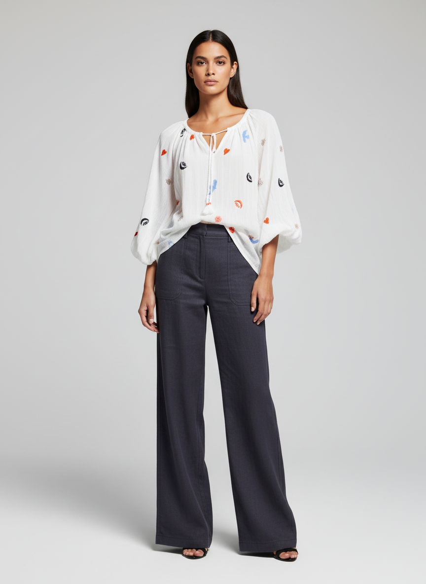 Soft Confetti Blouse-chamo clothing