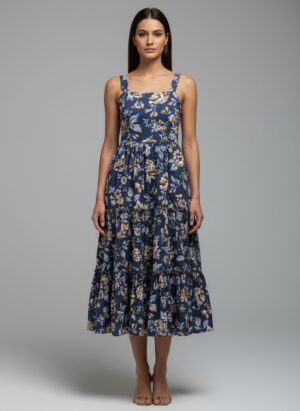 Bluebell Daydream Midi Dress- chamo clothing