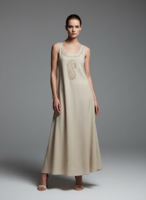 Sand Calm Midi Dress- chamo clothing