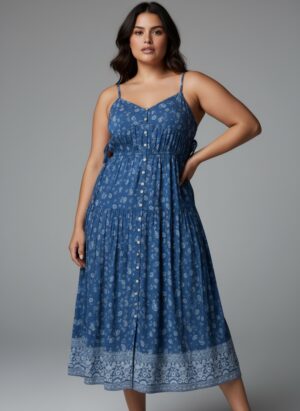 Midnight Tide Midi Dress- chamo clothing