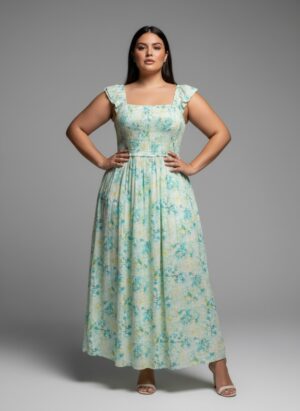 Sunlit Meadow Midi Dress- chamo clothing